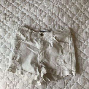 Hollister White Jean Shorts